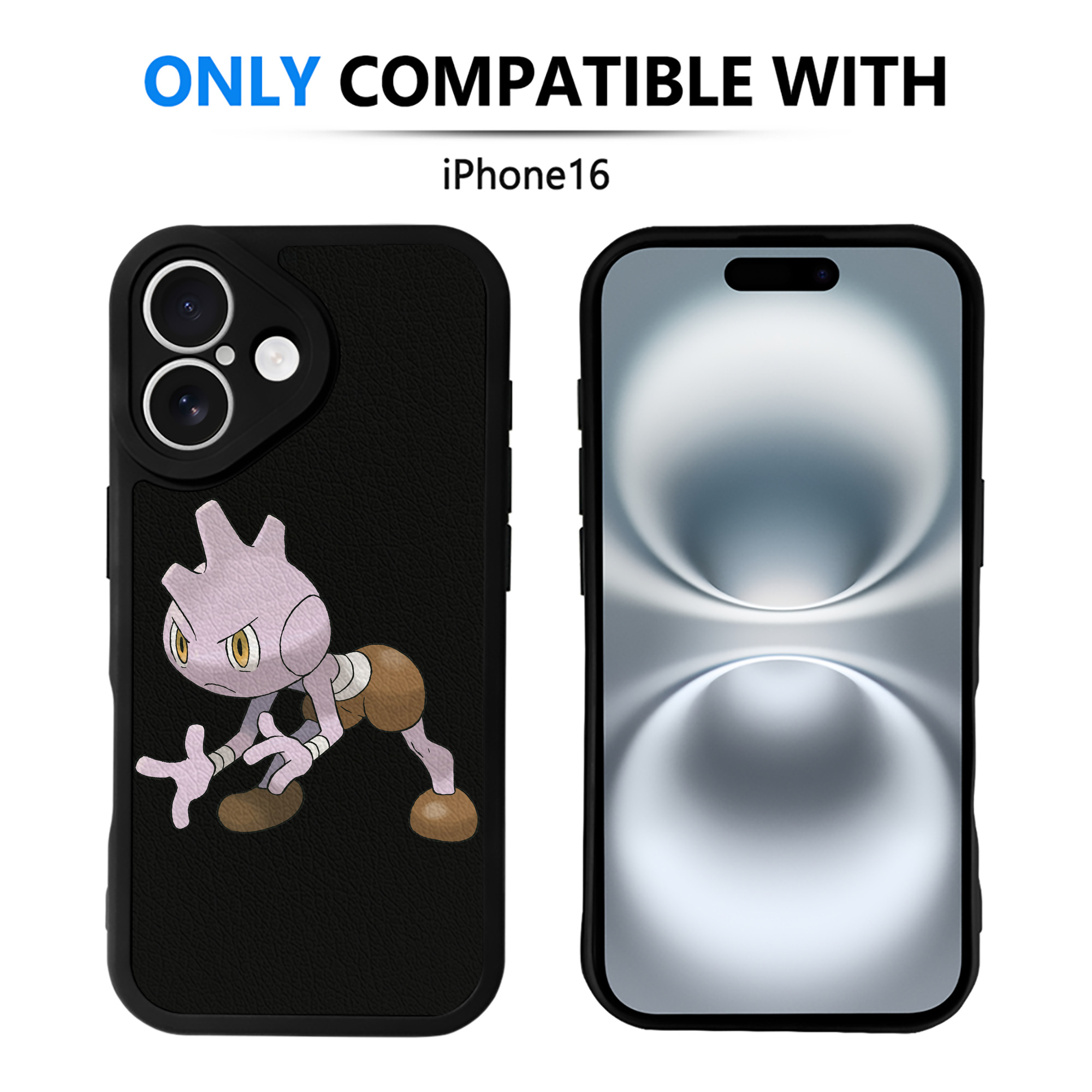 （画像用） ポケットモンスター Pokémon 【iPhone 16シリーズ対応】シリコンスマホケース（レザー調） 材質：シリコン
